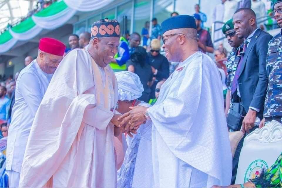 Akpabio Congratulates Ganduje, A Great Mobilizer, Stabilizer, At 74