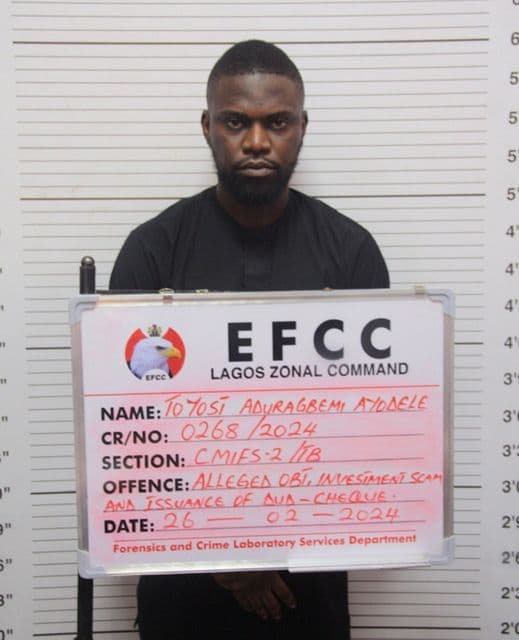 EFCC Arraigns Man For Alleged N600m, $50,000.00 Investment Fraud In Lagos