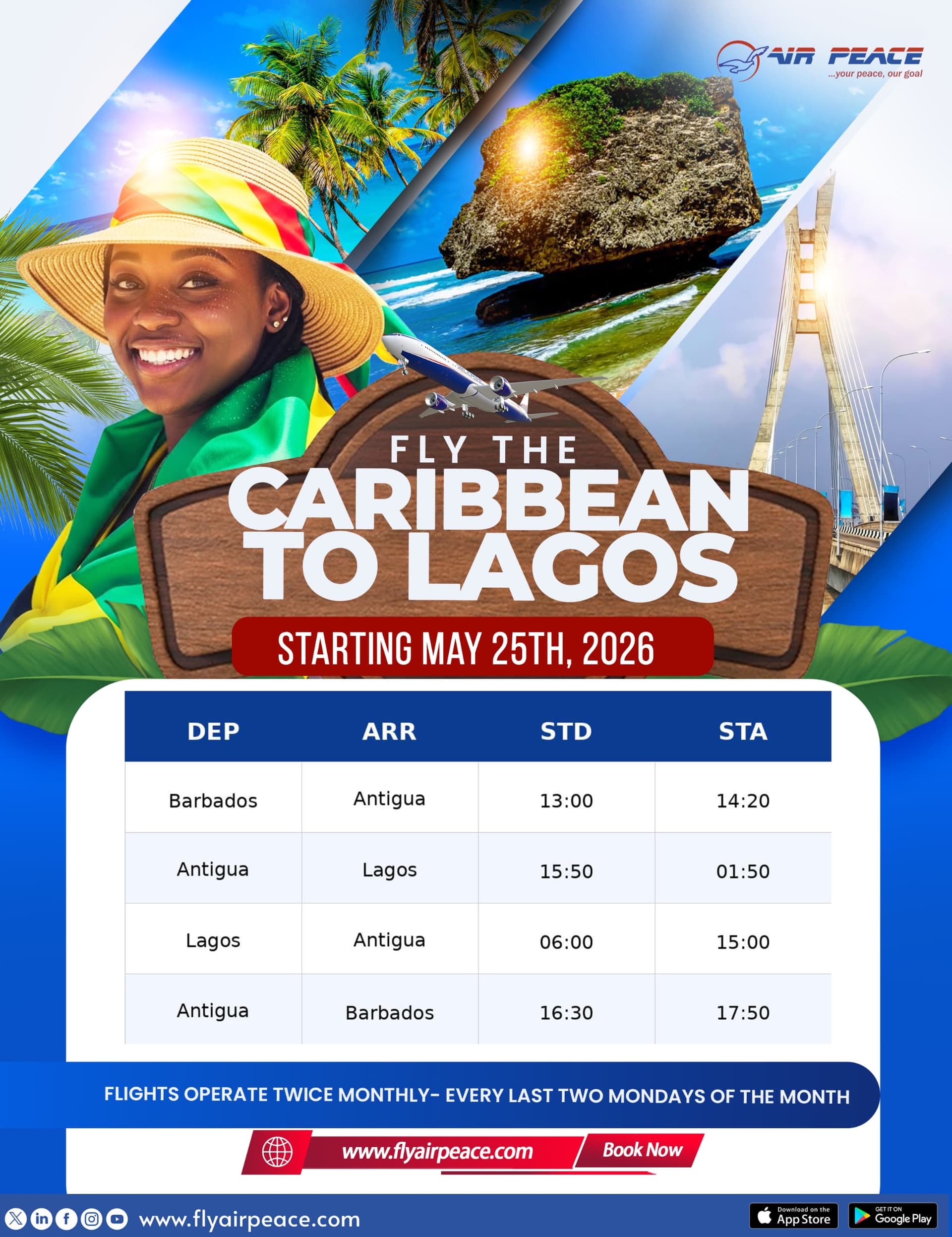 Air Peace Resumes Direct Non-Stop Flights To The Caribbean